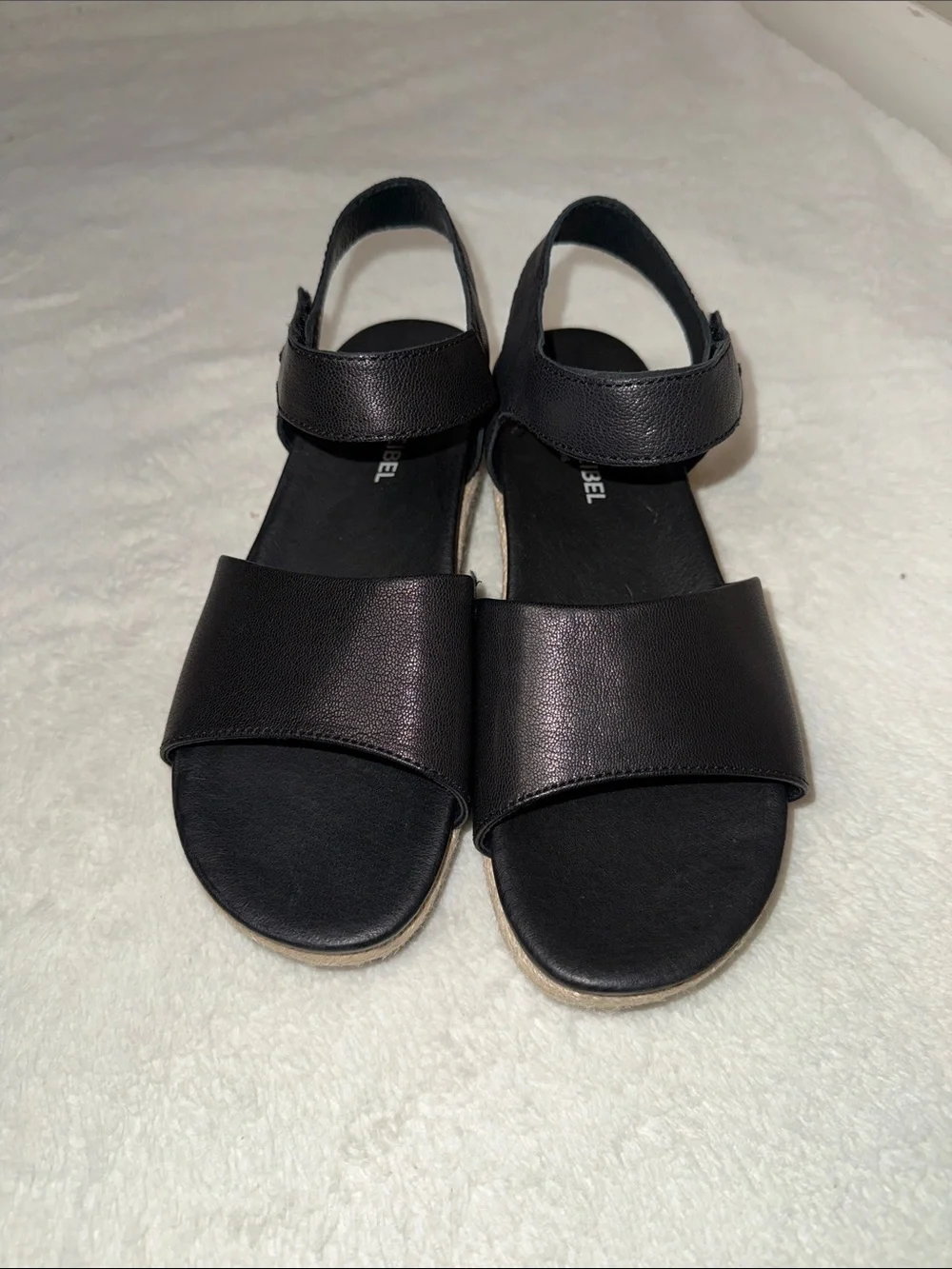 Josef Seibel Miranda Black Espadrille Wedge Ankle Strap Sandals - Sz 40/9, NWOB